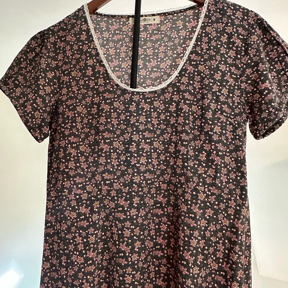 NATURAL LIFE Black Maxi Dress with Pink Floral Print - Picture 1 of 9